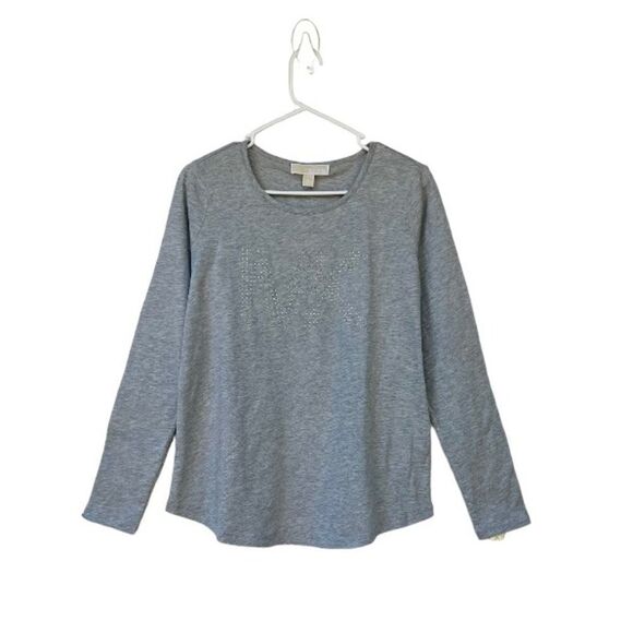 Michael Kors New Embellished Logo Top M New - Picture 1 of 9